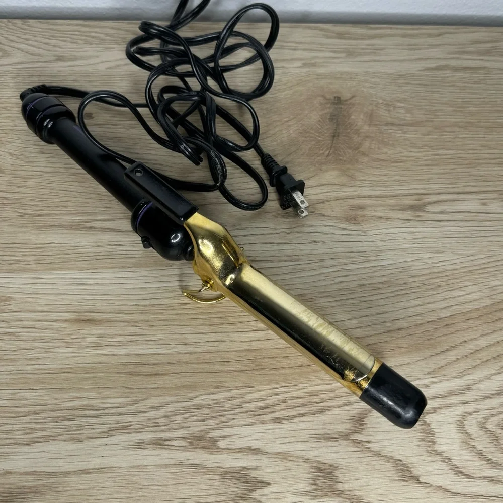 Hot Tools Gold Barrel Curling Iron‎ 1” Wand? - Used- See Description